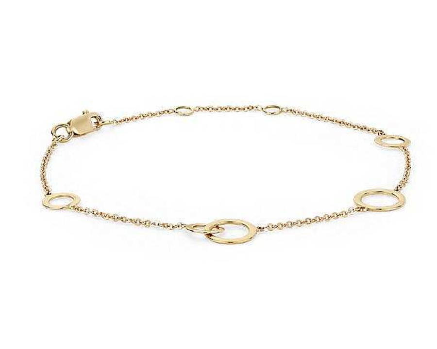 Bracelets | Blue Nile 7" Mini Circle Bracelet In 14K Yellow Gold (1 Mm)