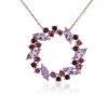 Necklaces | Blue Nile Rhodolite And Amethyst Wreath-Shaped Pendant In 14K Rose Gold