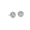 Earrings | Blue Nile Bezel-Set Halo Diamond Stud Earrings In 14K White Gold (1 Ct. Tw.)