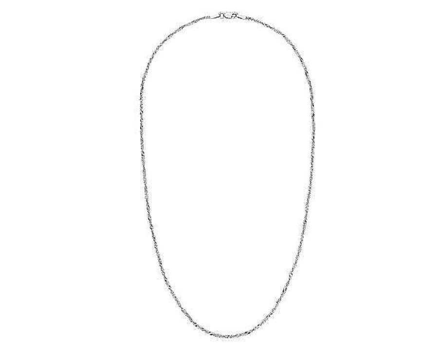 Necklaces | Blue Nile 20" Singapore Chain In 14K White Gold (1.7 Mm)