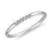 Rings | Blue Nile Ultra Mini Diamond Pav Stackable Fashion Ring In 14K White Gold