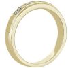 Men'S Rings | Blue Nile Men'S Baguette With Round Accent Wedding Ring In 14K Yellow Gold (1/10 Ct. Tw.)