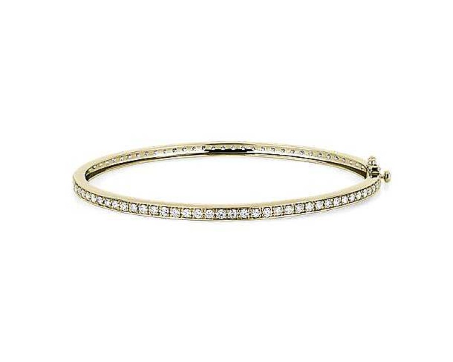 Bracelets | Blue Nile Eternity Diamond Bangle Bracelet In 18K Yellow Gold (2 Ct. Tw.)