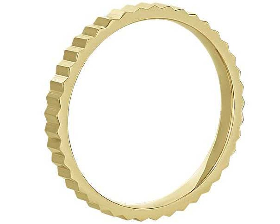 Women'S Rings | Blue Nile Stackable Vertical Mirrors Ring In 18K Yellow Gold (2Mm)