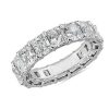 Women'S Rings | Blue Nile Radiant Cut Eternity Ring In Platinum (8 Ct. Tw.)