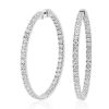 Earrings | Blue Nile The Perfect Diamond Hoops In 14K White Gold (10 Ct. Tw.)