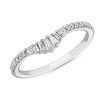 Rings | Blue Nile Petite Curved Baguette And Pav Diamond Wedding Ring In 14K White Gold (1/4 Ct. Tw.)