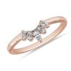 Rings | Blue Nile Curved Crown Stackable Ring In 18K Rose Gold (1/4 Ct. Tw.)