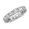 Women'S Rings | Blue Nile Lab Grown Diamond Asscher Cut Eternity Ring In Platinum (7 Ct. Tw.)