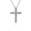 Necklaces | Blue Nile Lab Grown Diamond Cross Necklace In 14K White Gold (2 Ct. Tw.)