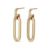 Earrings | Blue Nile Door Knocker Paperclip Earrings In 14K Yellow Gold (10 Mm)