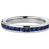 Women'S Rings | Blue Nile Channel Set Blue Sapphire Ring In Platinum (2Mm)