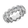 Women'S Rings | Blue Nile Oval Cut Diamond Eternity Ring In 14K White Gold (8 Ct. Tw.)