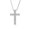 Necklaces | Blue Nile Blue Nile Signature Princess-Cut Diamond Cross Pendant In Platinum (2 Ct. Tw.)