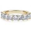 Women'S Rings | Blue Nile Seven Stone Princess Diamond Ring In 14K Yellow Gold (2 Ct. Tw.)