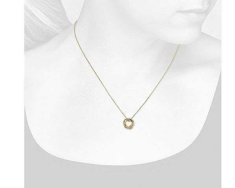 Necklaces | Blue Nile 18" Petite Infinity Rings Pendant In 14K Yellow Gold