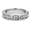 Women'S Rings | Blue Nile Channel Set Round Diamond Ring In 14K White Gold (2 Ct. Tw.)