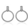 Earrings | Blue Nile Diamond Circle Drop Earrings In 14K White Gold (7/8 Ct. Tw.)