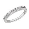 Rings | Blue Nile Two Row Baguette And Pav Diamond Ring In Platinum (1/4 Ct. Tw.)