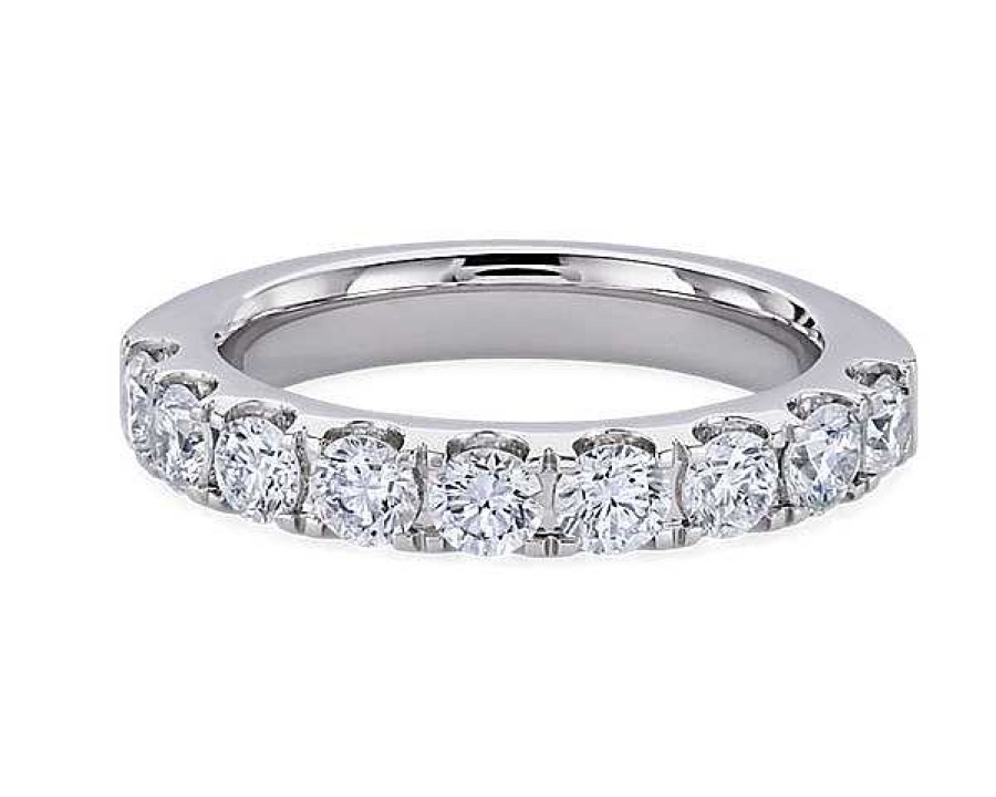 Women'S Rings | Blue Nile Lab Grown Diamond Pave Band In 14K White Gold (1 1/2 Ct. Tw.)