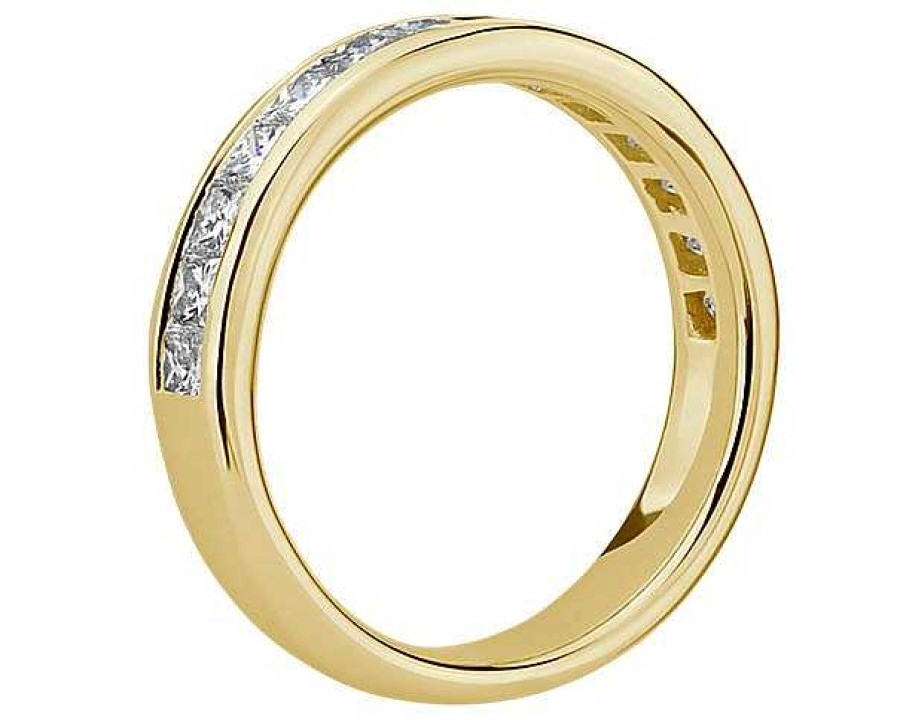 Women'S Rings | Blue Nile Channel Set Princess-Cut Diamond Ring In 18K Yellow Gold (1 Ct. Tw.)