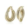 Earrings | Blue Nile Double Hoop Earrings In 14K Italian Yellow Gold