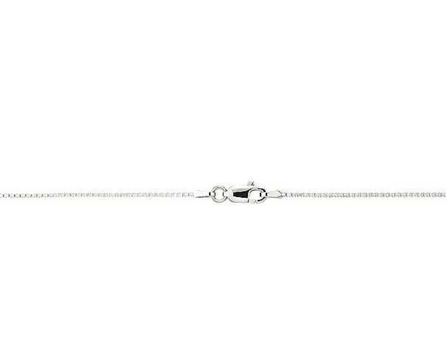 Necklaces | Blue Nile 18" Box Chain In 14K White Gold (0.9 Mm)