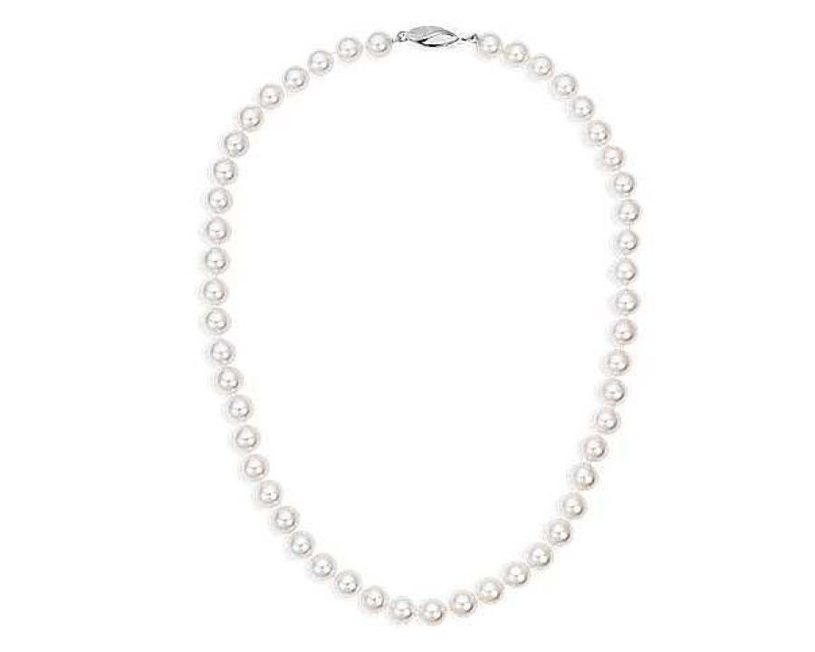 Necklaces | Blue Nile 36" Classic Akoya Cultured Pearl Strand Necklace In 18K White Gold (7.0-7.5Mm)