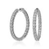 Earrings | Blue Nile Tessere Eternity Diamond Hoop Earrings In 14K White Gold (7 1/2 Ct. Tw.)