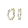 Earrings | Blue Nile The Perfect Diamond Hoops In 14K Yellow Gold (1 Ct. Tw.)