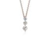 Necklaces | Blue Nile Three-Stone Drop Diamond Pendant In 18K Rose Gold (1 Ct. Tw.)