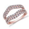 Women'S Rings | Blue Nile Curved Two Row Pav Diamond Ring Insert In 18K Rose Gold (1 Ct. Tw.)