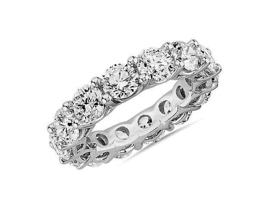 Women'S Rings | Blue Nile Lab Grown Diamond Low Dome Eternity Ring In 14K White Gold (6 Ct. Tw.)