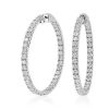 Earrings | Blue Nile The Perfect Diamond Hoops In 14K White Gold (7 Ct. Tw.)