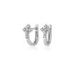 Earrings | Blue Nile Mini Diamond Cross Huggie Hoop Earrings In 14K White Gold (1/4 Ct. Tw.)