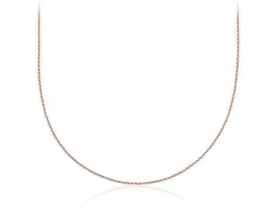 Necklaces | Blue Nile 18" Cable Chain In 14K Rose Gold (1.15Mm)