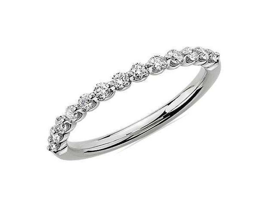 Women'S Rings | Blue Nile Floating Diamond Wedding Ring In Platinum (1/3 Ct. Tw.)