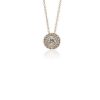 Necklaces | Blue Nile Champagne Diamond Halo Pendant In 14K Rose Gold (1/2 Ct. Tw.)