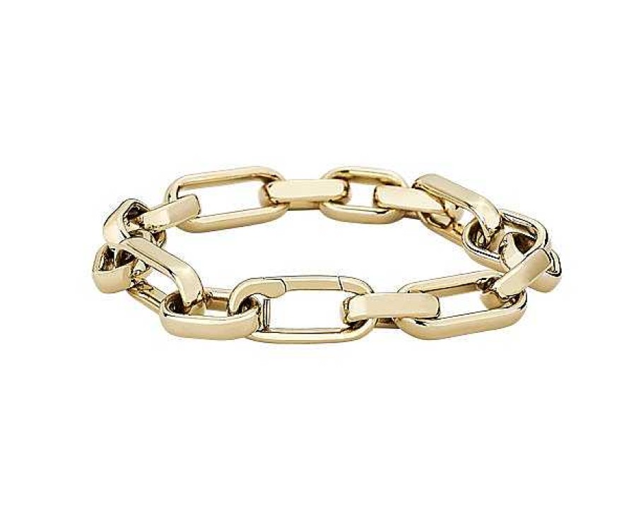 Bracelets | Blue Nile 8" Mixed Oval Link Bracelet In 18K Yellow Gold (9.8 Mm)