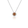 Necklaces | Blue Nile Citrine And Diamond Halo Pendant In 14K White Gold (7Mm)