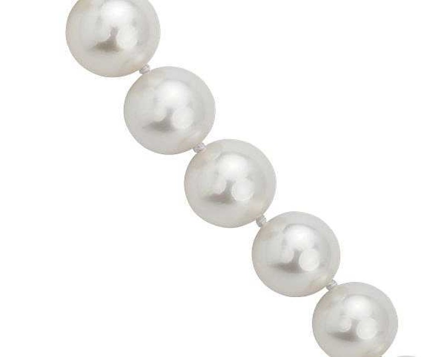 Necklaces | Blue Nile Extraordinary Collection: 10-12.9Mm Graduated South Sea Pearl Strand Necklace With Diamond Clasp