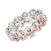 Women'S Rings | Blue Nile Oval Cut Diamond Eternity Ring In 14K Rose Gold (9 1/2 Ct. Tw.)