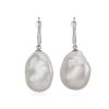 Earrings | Blue Nile Baroque Freshwater Cultured Pearl Earrings In 14K White Gold