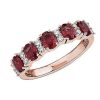 Rings | Blue Nile Ruby And Diamond Five-Stone Ring In 14K Rose Gold