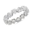 Women'S Rings | Blue Nile Bezel Heart Diamond Eternity Ring In 14K White Gold (2 3/4 Ct. Tw.)