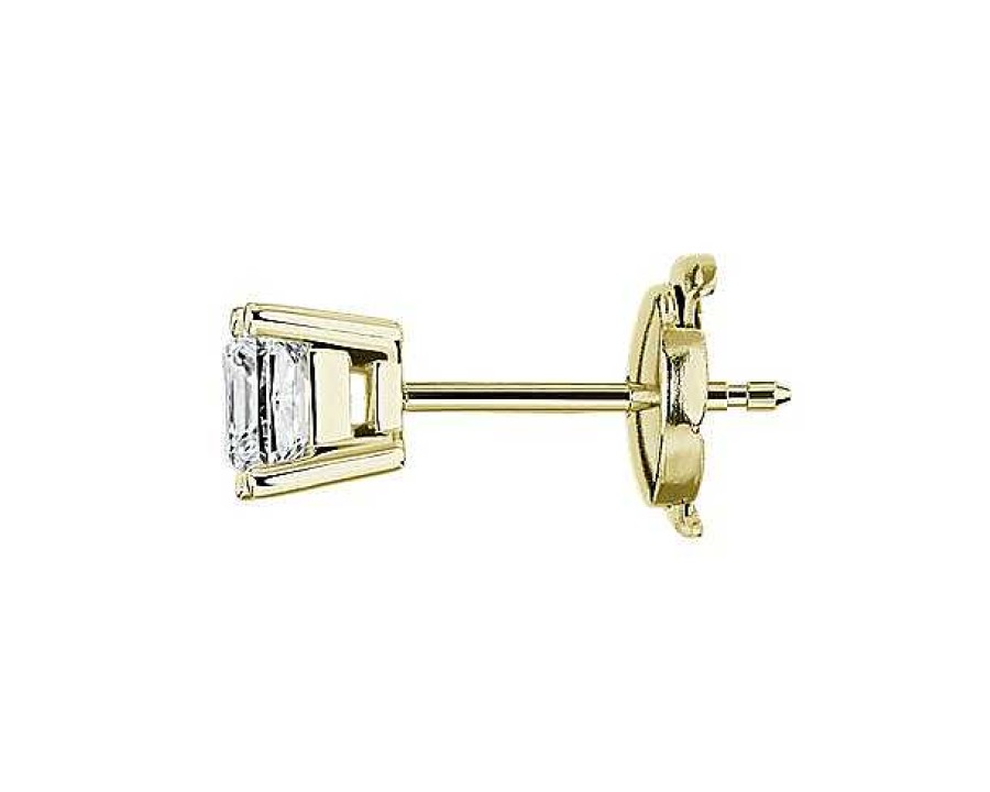 Earrings | Blue Nile Princess Cut Diamond Stud Earrings In 14K Yellow Gold (1 Ct. Tw.)