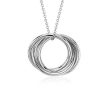 Necklaces | Blue Nile 18" Infinity Rings Pendant In 14K White Gold (1 Mm)