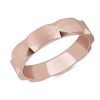 Rings | Blue Nile Contemporary Hexagon Cut Stackable Ring In 14K Rose Gold (5Mm)