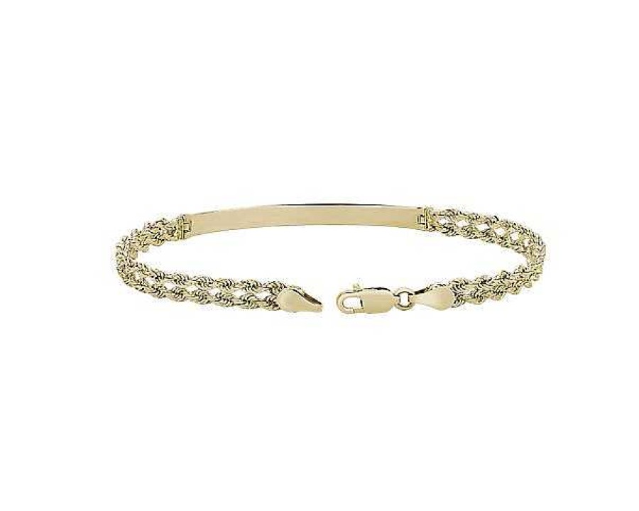 Bracelets | Blue Nile 7" Id Bracelet In 14K Yellow Gold (4.6 Mm)