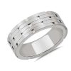 Rings | Blue Nile Architectural Linked Wedding Ring In 18K White Gold (7.5Mm)